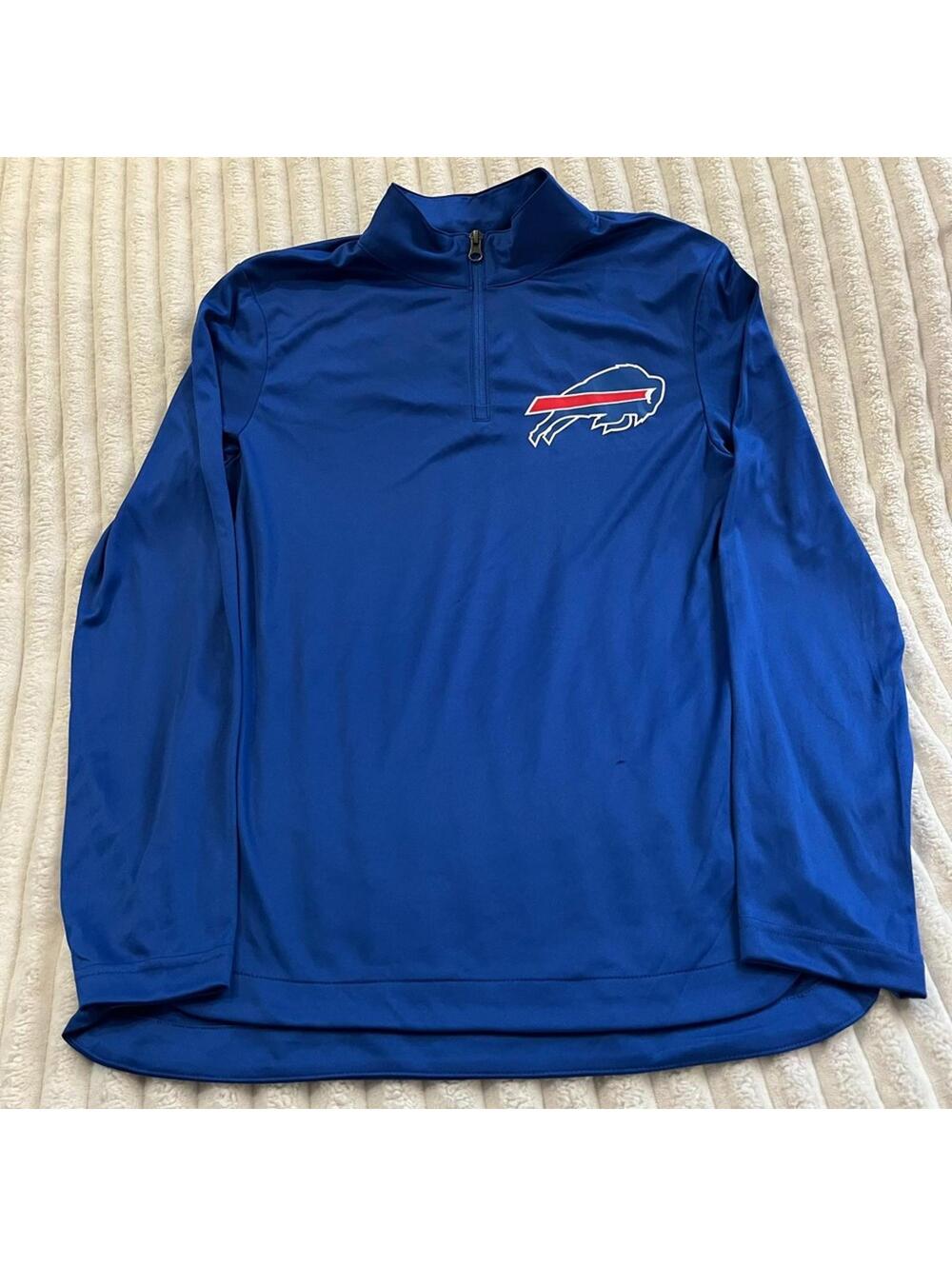 Fanatics Buffalo Bills Tough Minded Quarter Zip Top Men’s Size Small